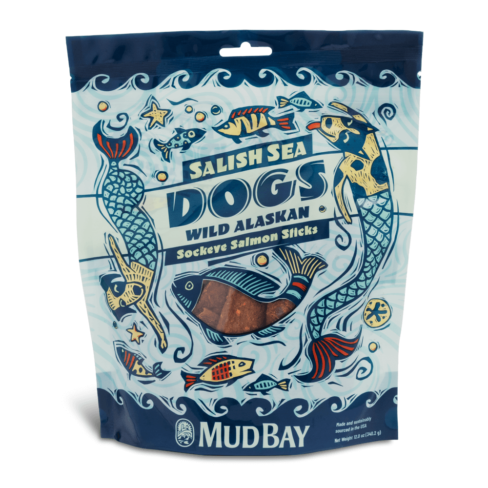 Mud Bay Salish Sea Dog Treats, Sockeye Salmon, Sticks, 12-oz-