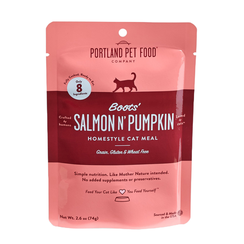 Portland Pet Food Boots' Salmon N' Pumpkin Cat Meal Pouch