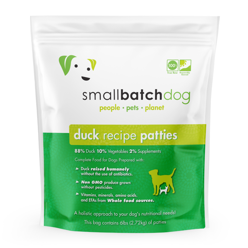 SmallBatch-Raw Frozen Duck Patties for Dogs