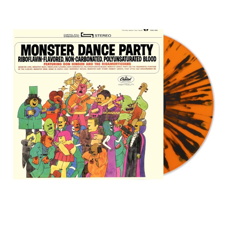 Don Hinson & The Rigamorticians/Monster Dance Party (ORANGE & BLACK PUMPKIN SPLATTER VINYL)