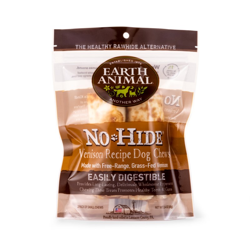 Earth Animal No-Hide® Wholesome Chews Small-Venison 2 Pack
