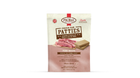 Primal Raw Frozen Dog Food, Patties, Pork, 6-lb-