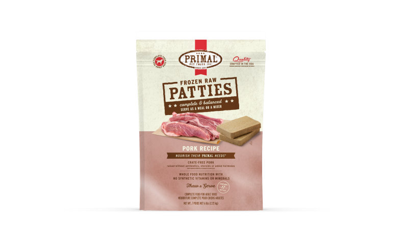 Primal Canine Raw Frozen Patties-Pork Recipe