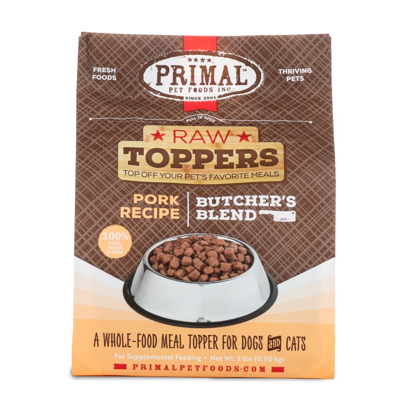 Primal Butcher's Blend Raw Toppers Pork Recipe