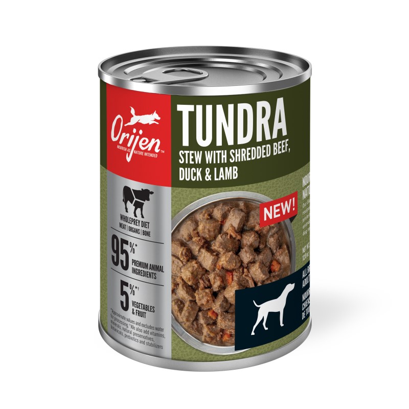ORIJEN Tundra Stew Recipe with Shredded Beef, Duck & Lamb Dog Food