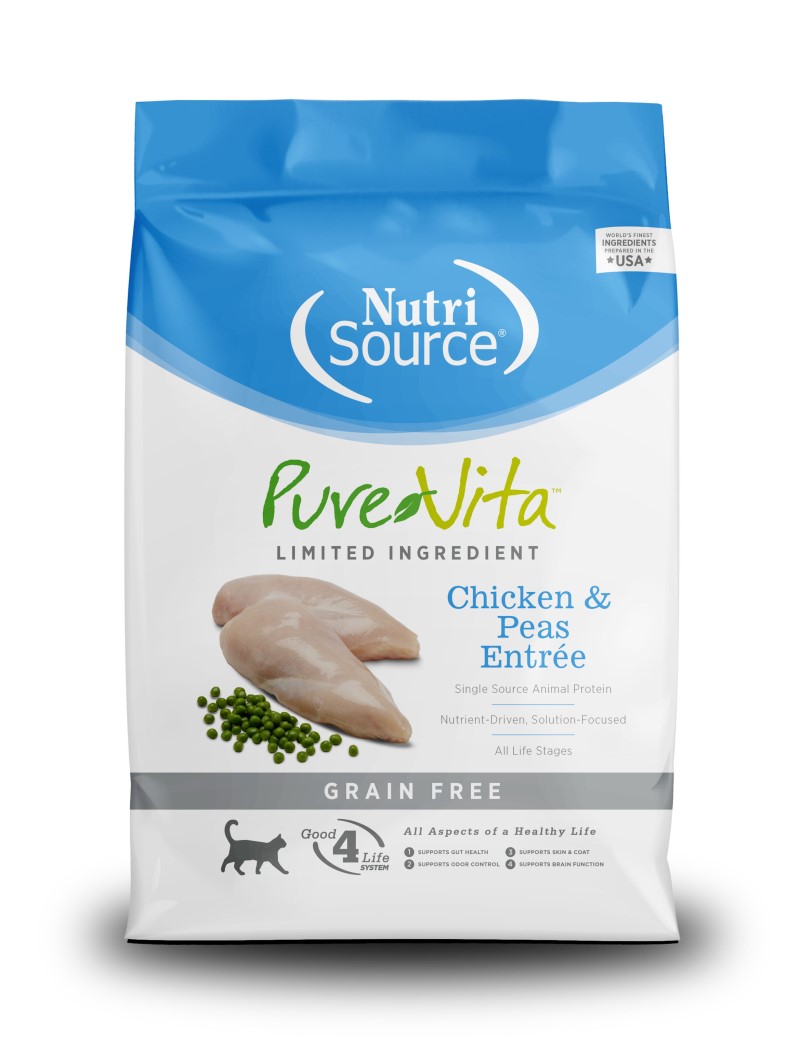 NutriSource PureVita Cat Food - Grain Free Chicken & Peas Entree