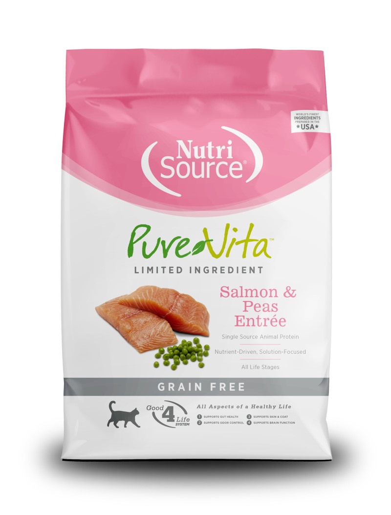 NutriSource PureVita Cat Food - Grain Free Salmon & Peas