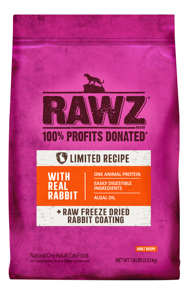 Rawz Cat Dry Gf Lid Rabbit 7.8#-Rabbit 7.8#