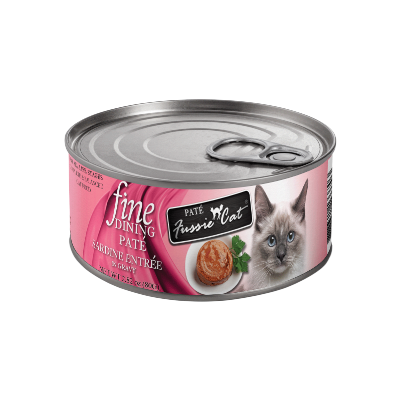 Fussie Cat Fine Dining Pate Sardine Entree in Gravy Cat Food