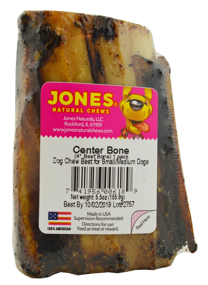 Jones Natural Chews 4" Center Beef Bone