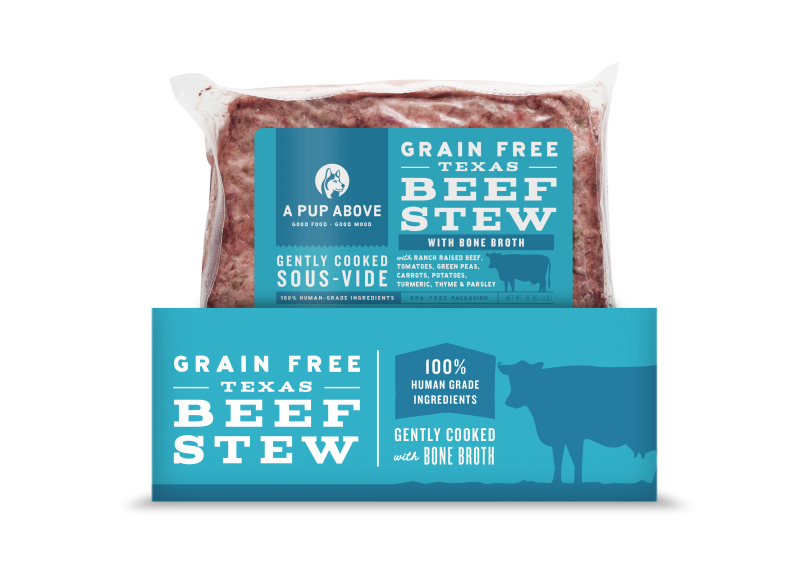 A Pup Above Gently Cooked Frozen Dog Food, Texas Beef Stew, 12-lb-