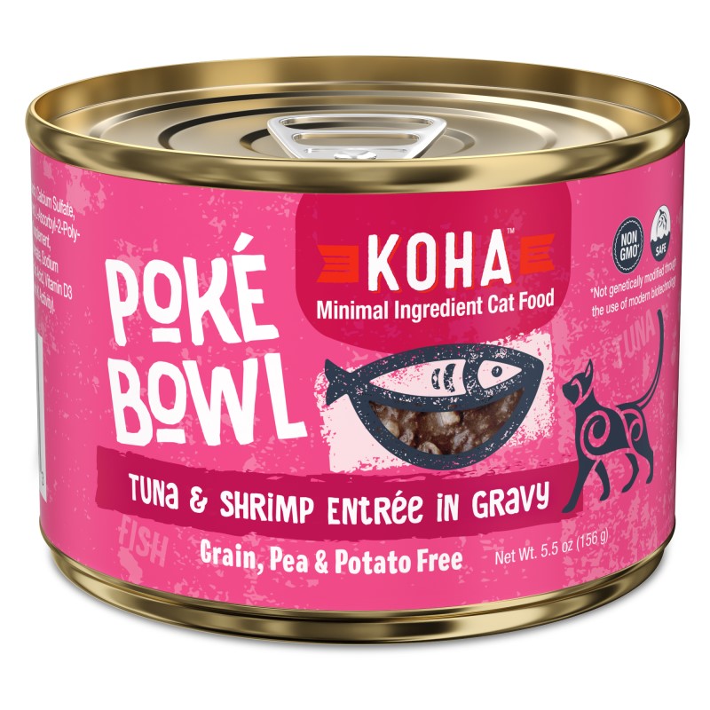 Koha Cat Poke Bowl-Tuna & Shrimp Entrée in Gravy