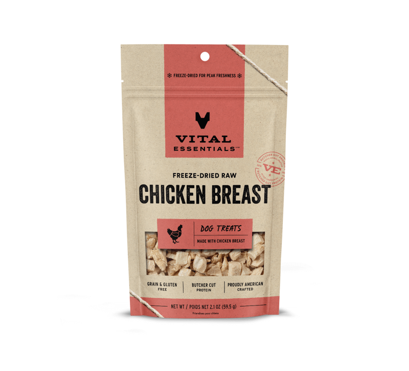 Vital Essentials Freeze-Dried Dog Treats-Chicken Breast 2.1oz