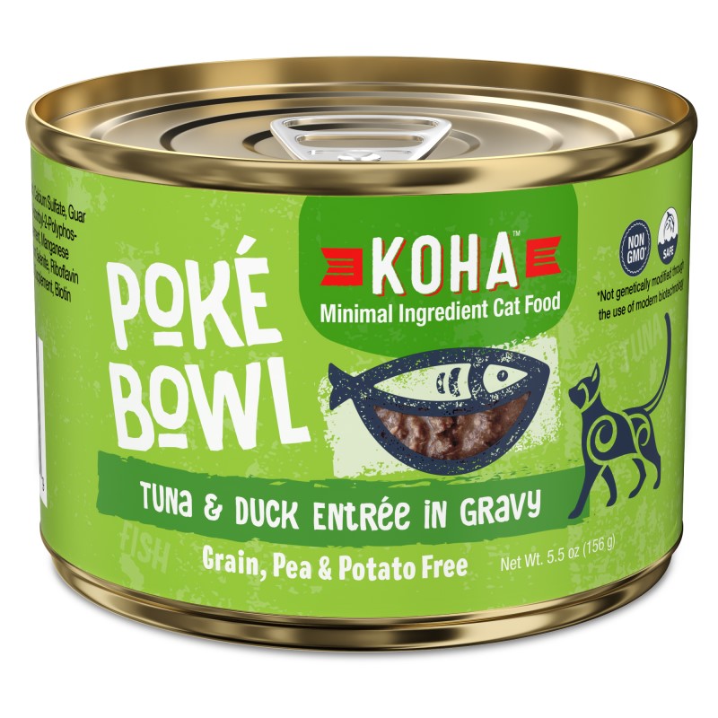 Koha Cat Poke Bowl-Tuna & Duck Entrée in Gravy