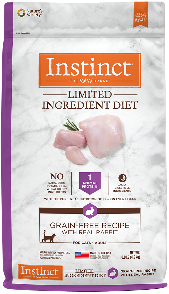 Nature's Variety Instinct-Limited Ingredient Diet Adult Grain Free Recipe with Real Rabbit Natural Dry Cat Food