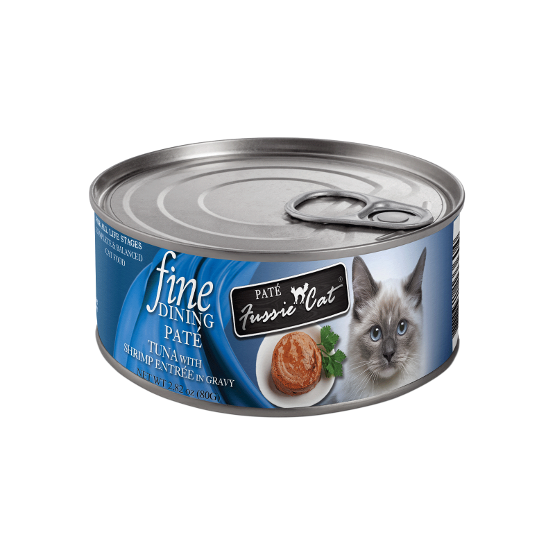 Fussie Cat Fine Dining Pate Tuna with Shrimp Entree in Gravy Cat Food