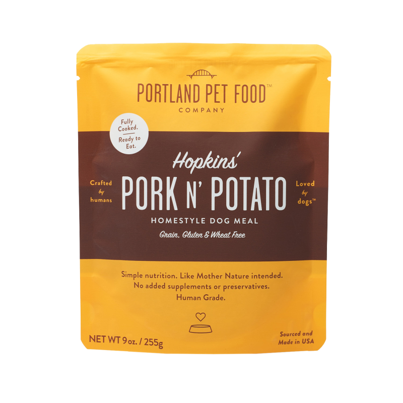 Portland Pet Food Hopkin's Pork N' Potato Human-Grade Dog Meal Pouch