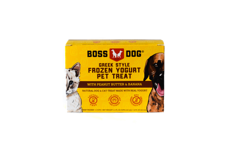 Boss Dog Greek Style Frozen Yogurt Pet Treat-with Peanut Butter & Banana