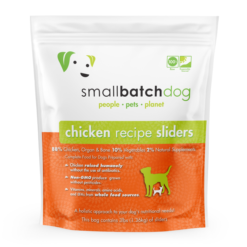 Smallbatch Dog Frozen Raw Sliders-Chicken