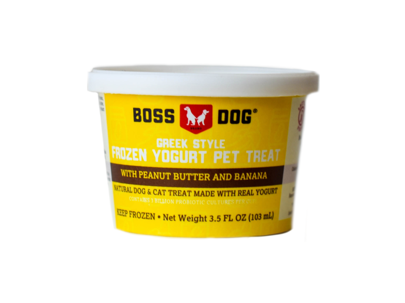 Boss Dog Greek Style Frozen Yogurt Pet Treat-with Peanut Butter & Banana