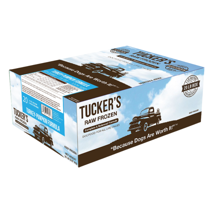 Tucker's Frozen Raw, 20lb, Turkey & Pumpkin