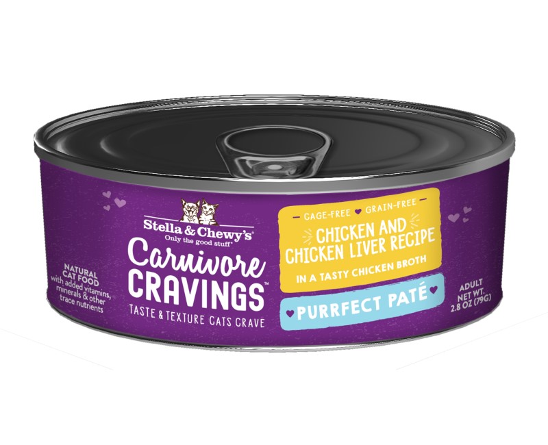 Stella & Chewy's Carnivore Cravings Purrfect Paté Chicken & Chicken Liver Recipe Canned Cat Food