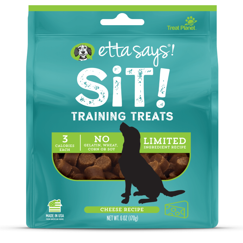 Etta Says! Sit! Dog Treat - Limited Ingredients & Low Calorie Training Treats - Cheddar Cheese Recipe