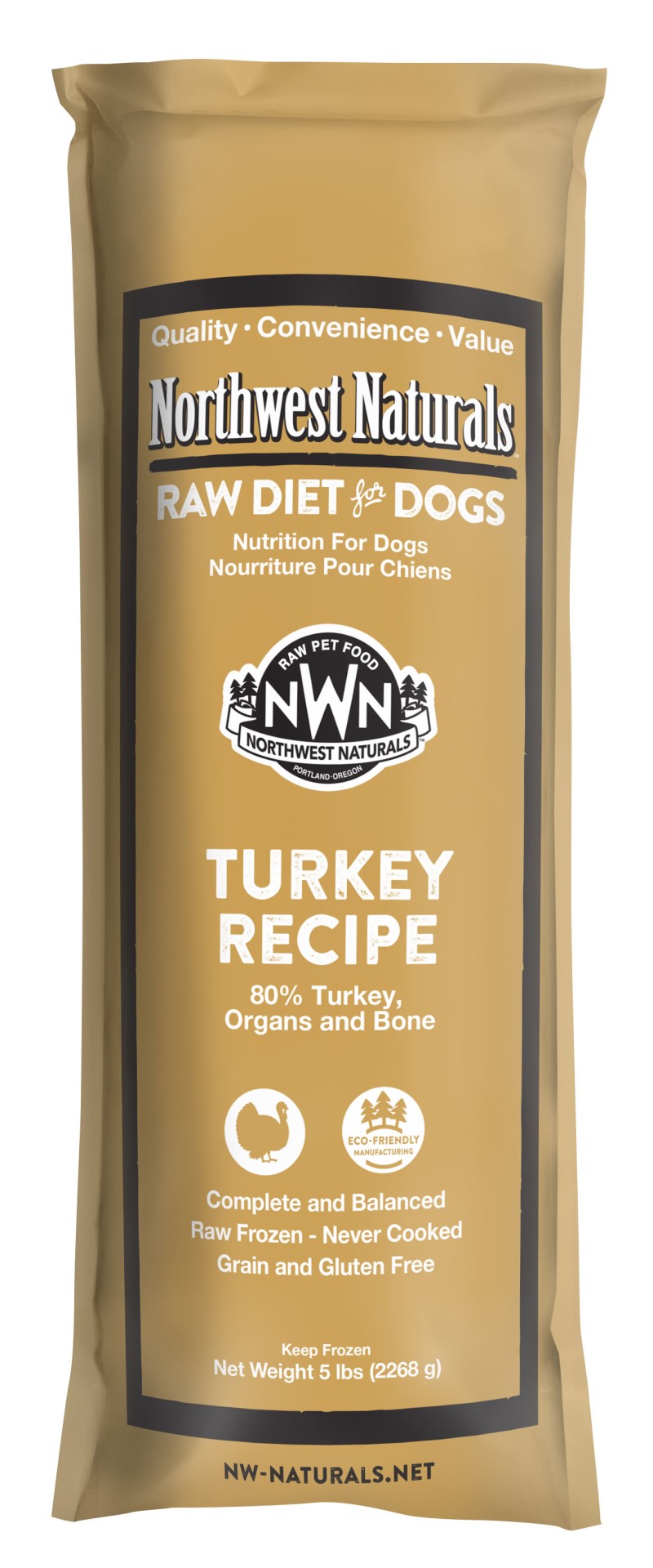 Northwest Naturals Frozen Chubs for Dogs-Turkey Recipe