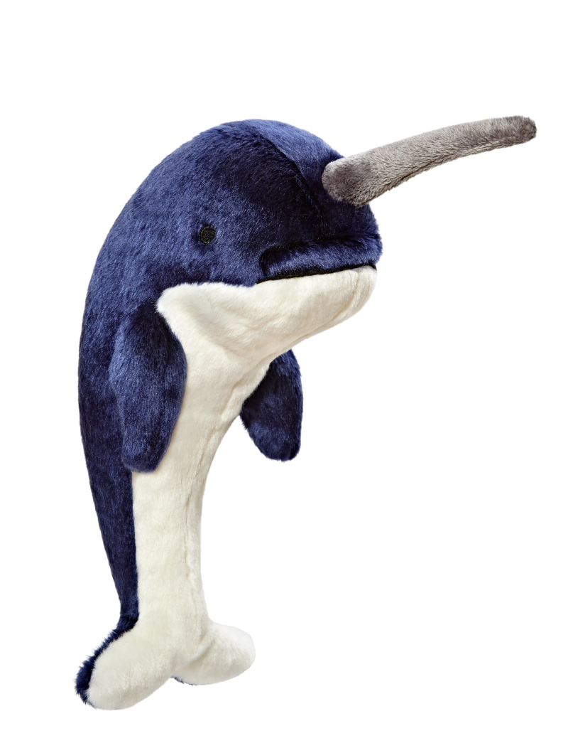Fluff & Tuff Bleu Narwhal Medium