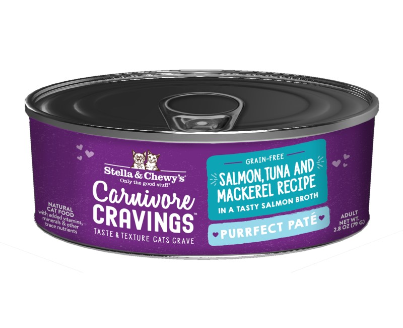 Stella & Chewy's Carnivore Cravings Purrfect Paté Salmon, Tuna & Mackerel Recipe Canned Cat Food
