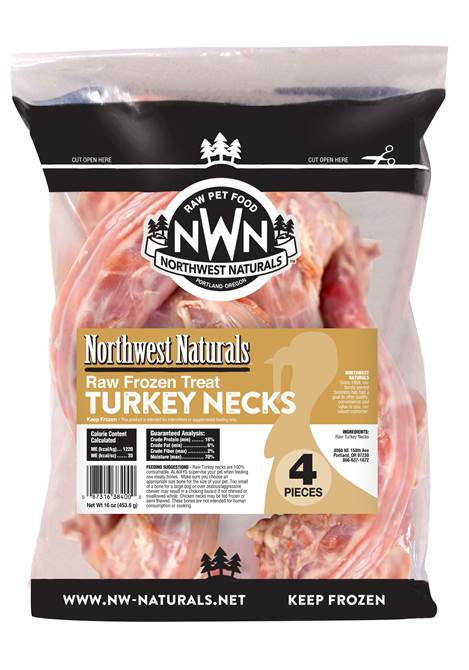 Northwest Naturals Frozen Bone Turkey Necks 4 Ct