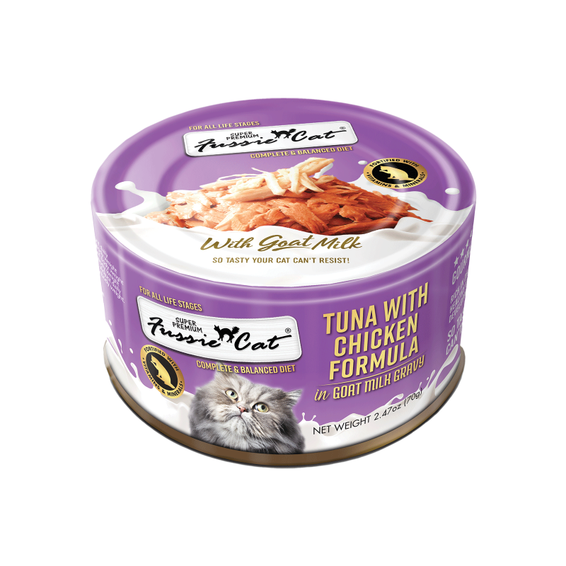 Fussie Cat Premium Food-Tuna & Chicken in Goat Milk Gravy