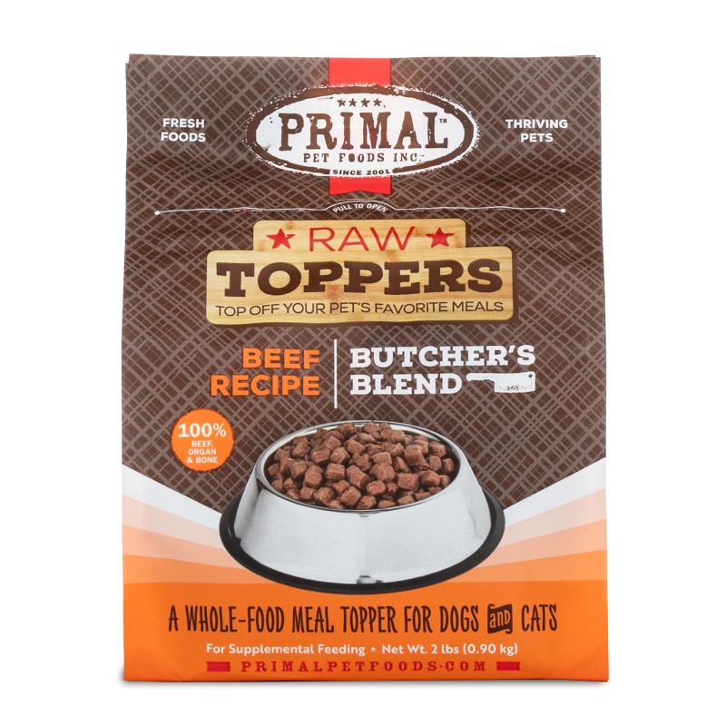 Primal Butcher's Blend Raw Toppers Beef Recipe