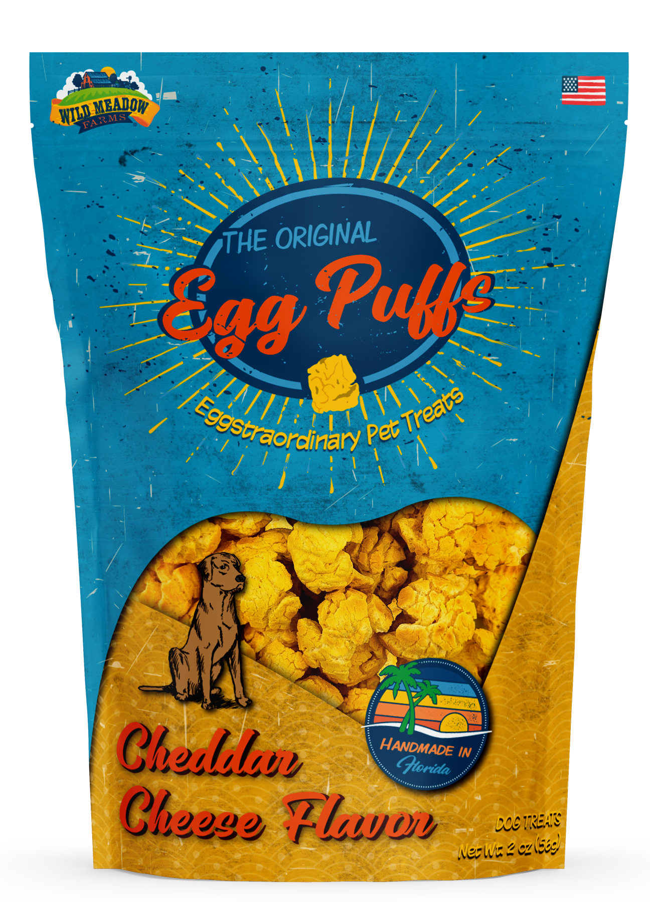 Wild Meadow Farms Egg Puffs Dog Treats, Cheddar Ch-