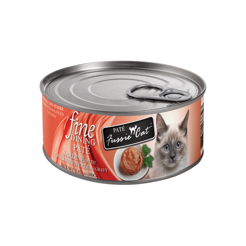 Fussie Cat Fine Dining Pate Sardine with Chicken Entree in Gravy Cat Food