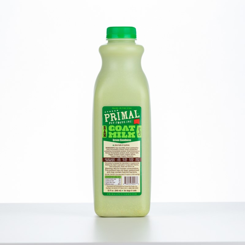 Primal Frozen Raw Goat's Milk, Green Goodness