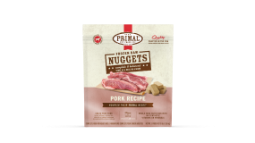 Primal Raw Frozen Dog Food, Nuggets, Pork, 3-lb-