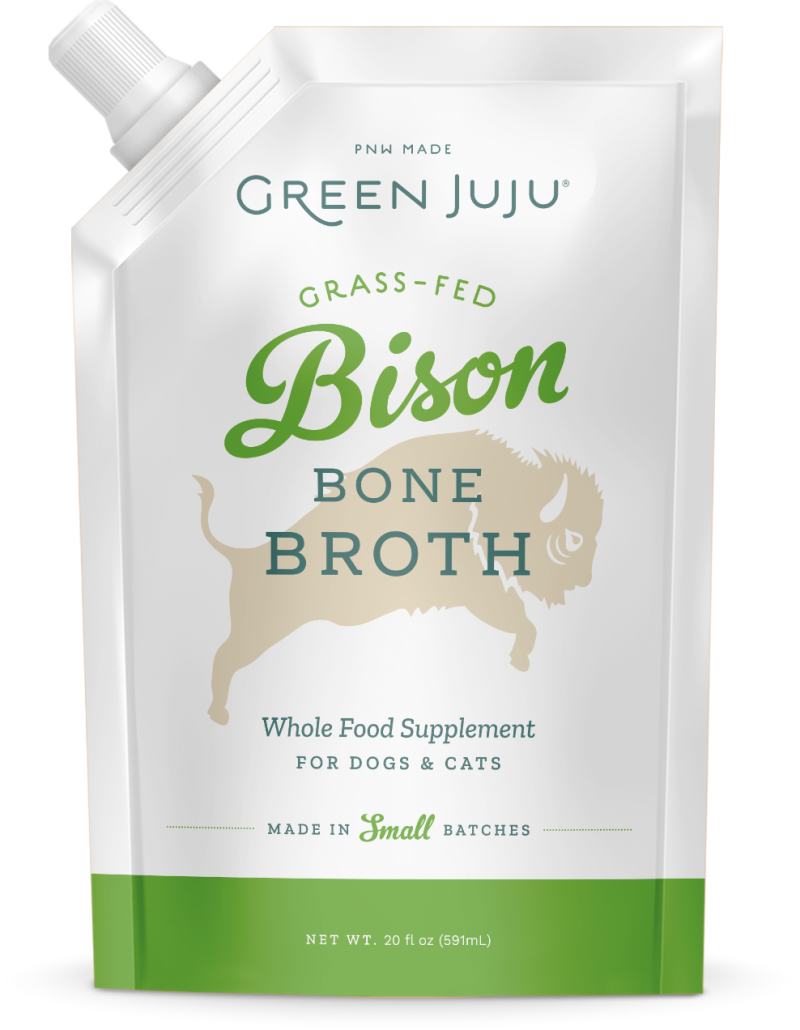 Green Juju Bone Broth Frozen Pet Food Topper, Bison, 20-oz-