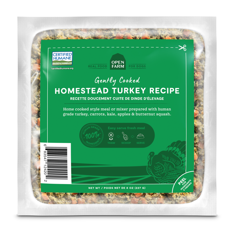 Open Farm Homestead Turkey Gently Cooked Recipe Real Food for Dogs