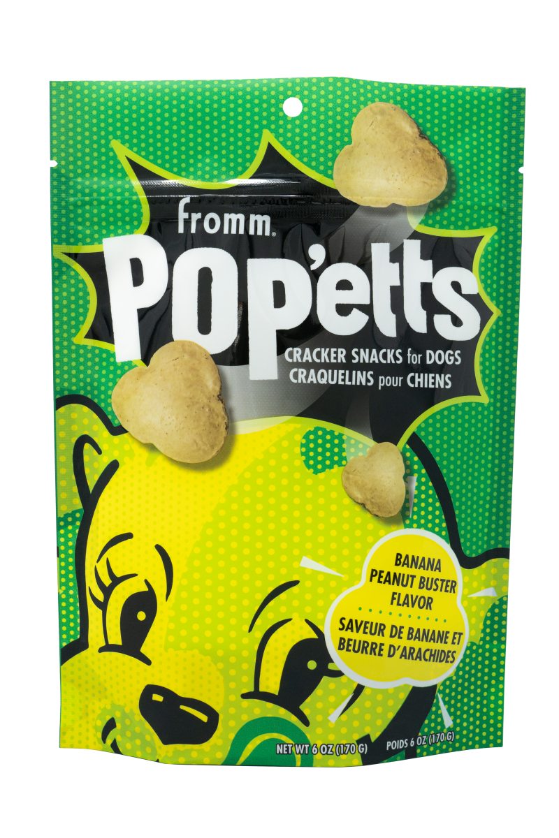 Fromm Pop'etts Banana Peanut Buster Cracker Snacks for Dogs