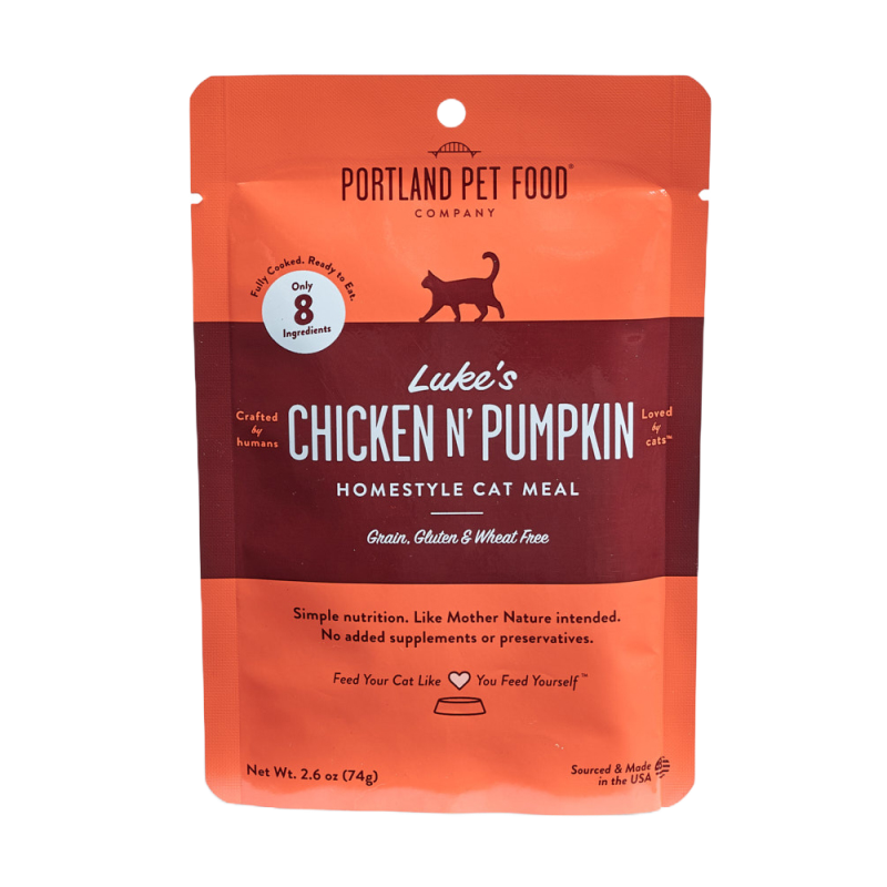 Portland Pet Food Luke's Chicken N' Pumpkin Cat Meal Pouch