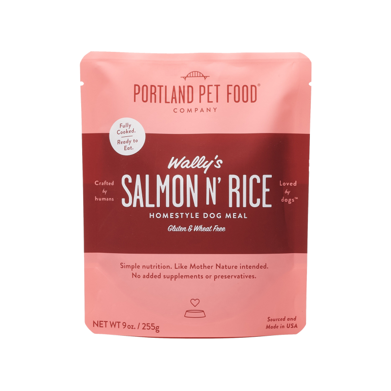 Portland Pet Food Wally's Salmon N' Rice Human-Grade Dog Meal Pouch