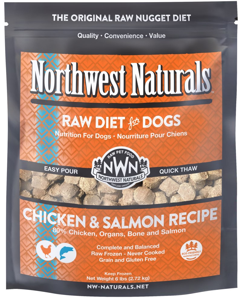Northwest Naturals Frozen Raw Nuggets for Dogs, Chicken & Salmon-Chicken & Salmon