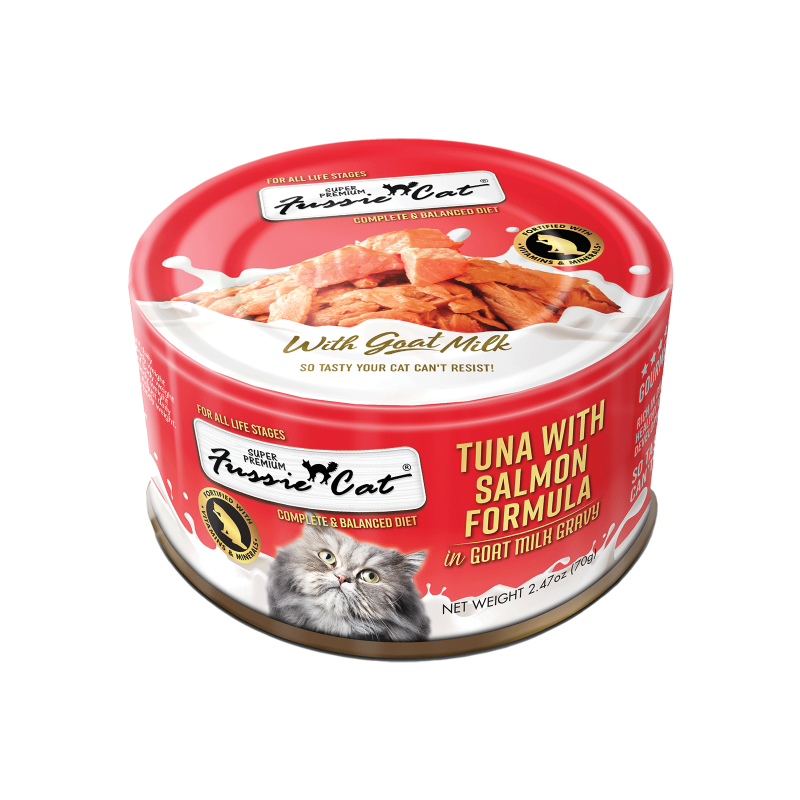 Fussie Cat Premium W/ Goat Milk-Tuna & Salmon