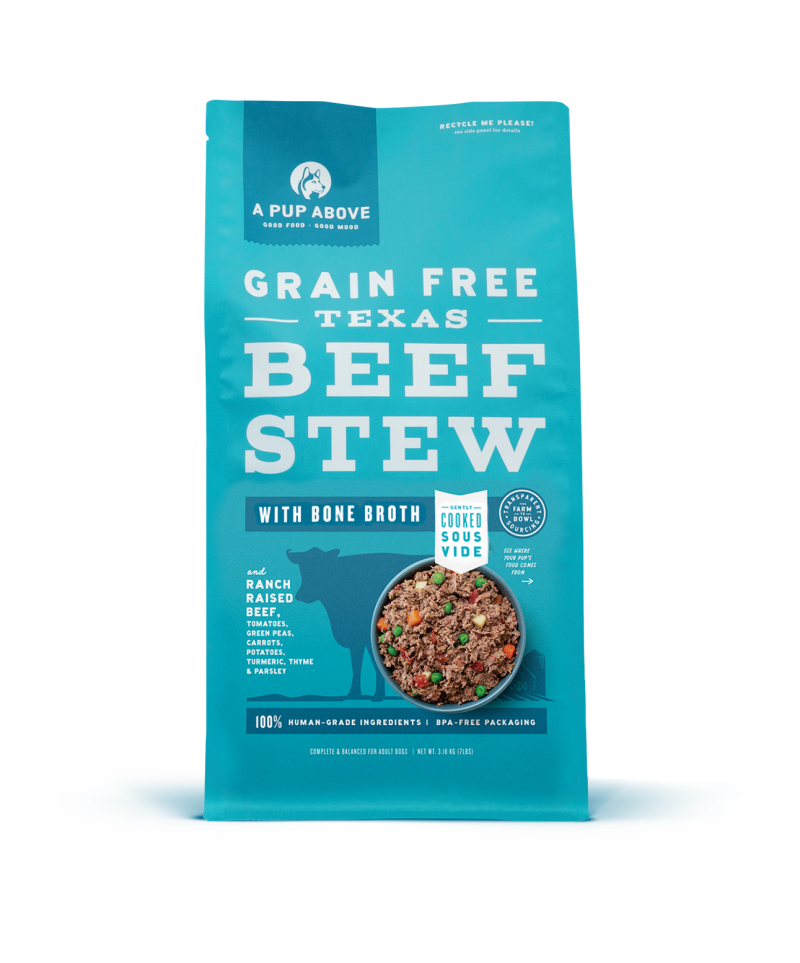 A Pup Above Gently Cooked Food for Dogs-Texas Beef Stew Recipe