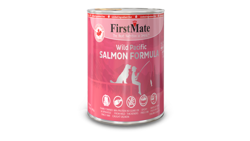 FirstMate Grain-Free Canned Dog Food, Salmon, 12.2-oz-