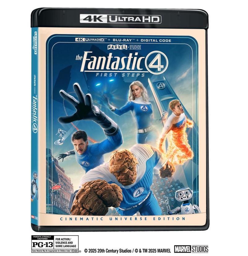 The Fantastic Four: First Steps (2025)/Pedro Pascal, Vanessa Kirby, Ebon Moss-Bachrach, and Joseph Quinn@PG-13@4K Ultra HD + Blu-ray
