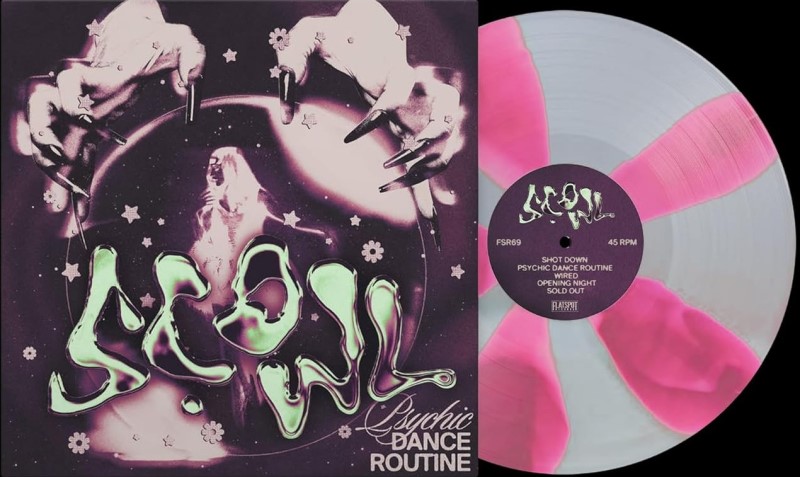 Scowl/Psychic Dance Routine (Color Vinyl)@Hot Pink Opaque / Silver Opaque Cornetto 5 spokes Vinyl