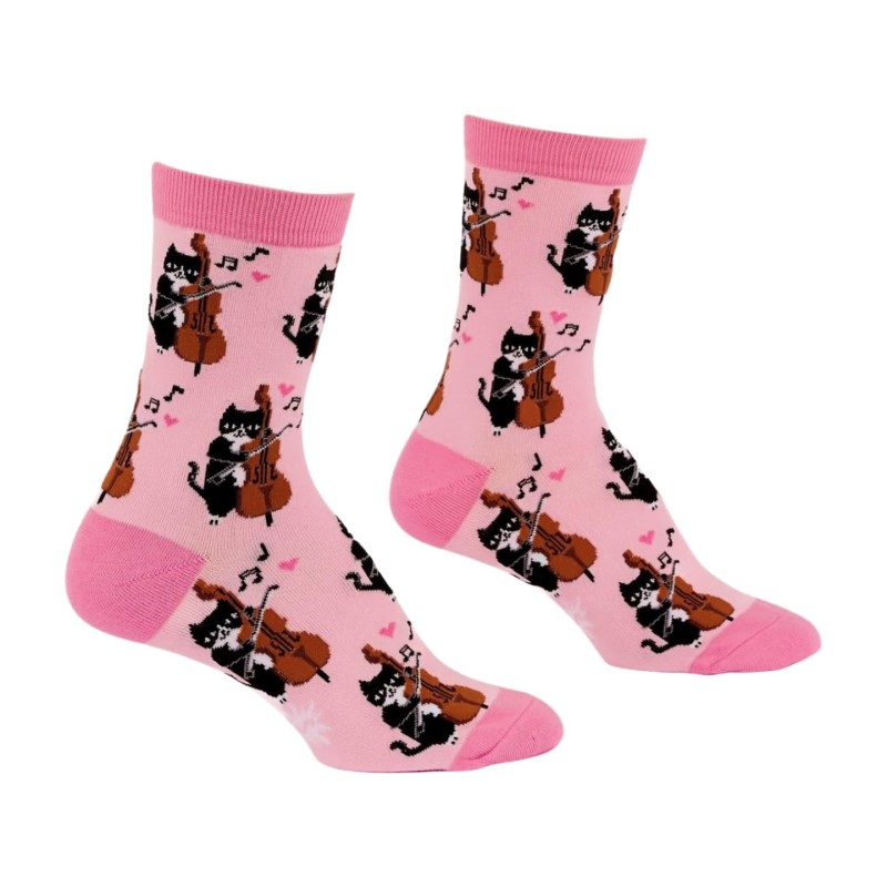 Women's Crew Socks/Mewsic To My Ears