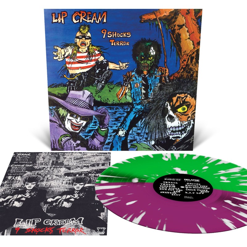 Lip Cream/9 Shocks Terror (Half Green & Half Purple w. Splatter Vinyl)